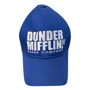 Dunder Mifflin Ball Cap Adjustable Royal Blue The Office Iconic Michael Scott
